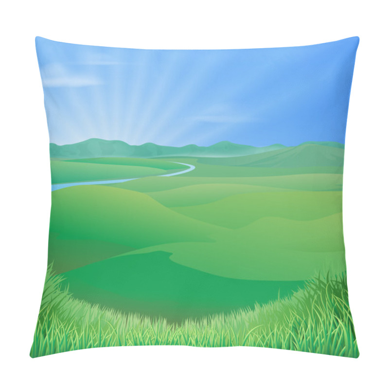 Personality  Rural Landscape Illustration Pillow Covers