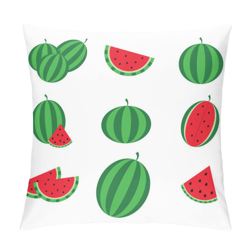 Personality  A Set Of Watermelons Isolated On A White Background. Pillow Covers