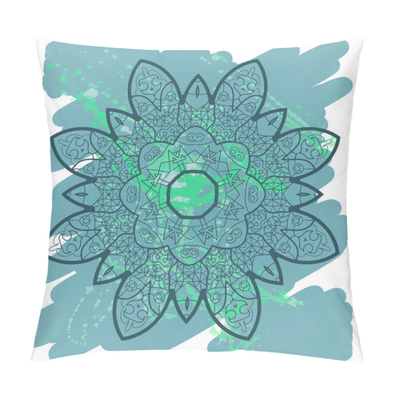 Personality  Oriental Mandala Motif. What Is Karma? Pillow Covers