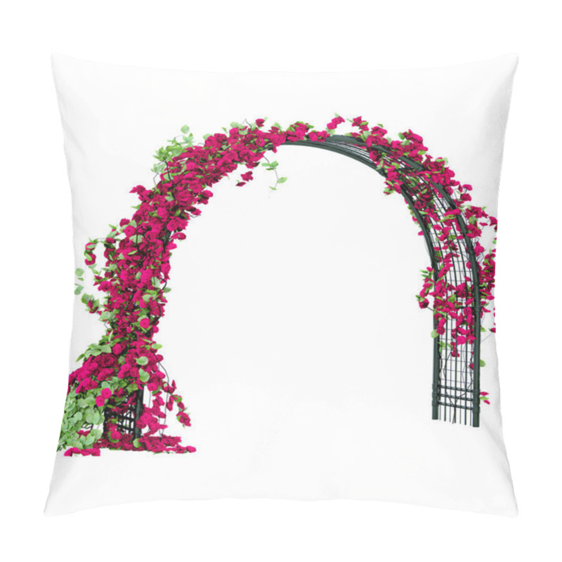 Personality  Arched Pergola Of Black Glossy Metal Pillow Covers