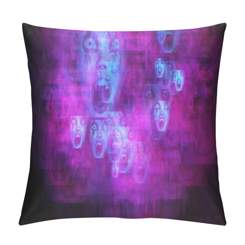 Personality  Computer Generated Image Of Surreal Vampires Pillow Covers