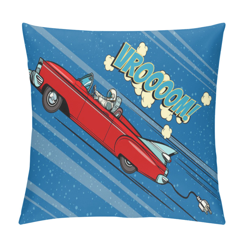 Personality  Astronaut Sitting Behind The Wheel Of A Car Pillow Covers