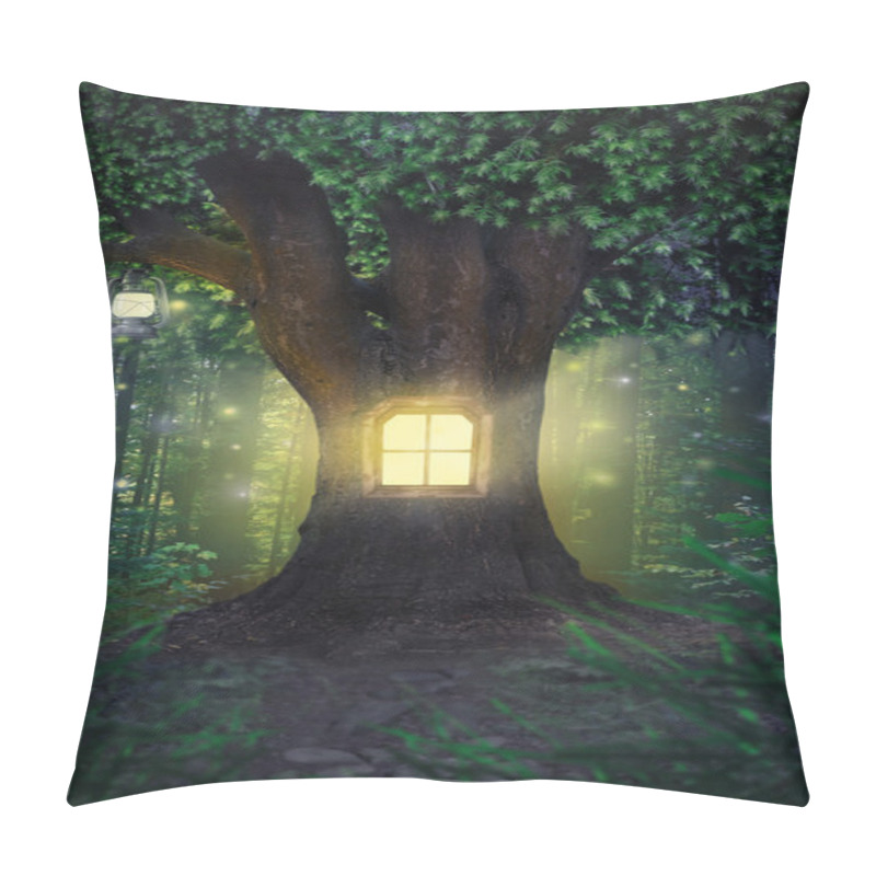 Personality  Fairy Tree In Magic Forest Pillow Covers