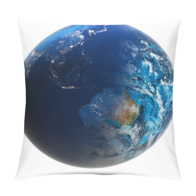 Personality  World Globe - South-East Asia, Australia. Elements Of This Image Furnished By NASA. 3d Rendering Pillow Covers