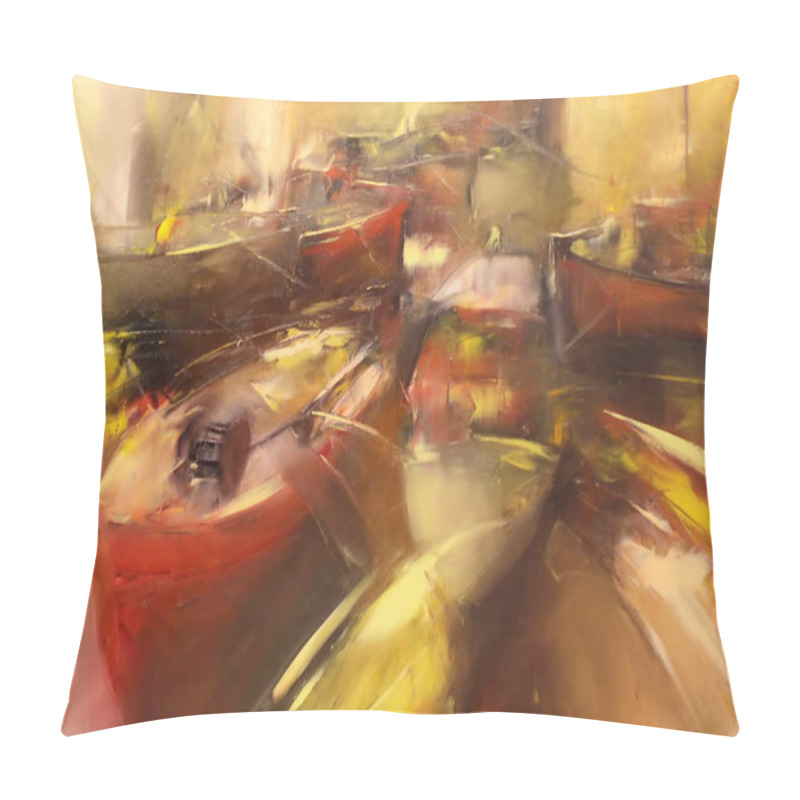 Personality  Boats ,modern  Handmade Paintings Pillow Covers