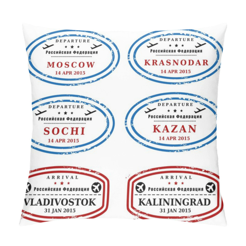 Personality  Russia Stamps Pillow Covers