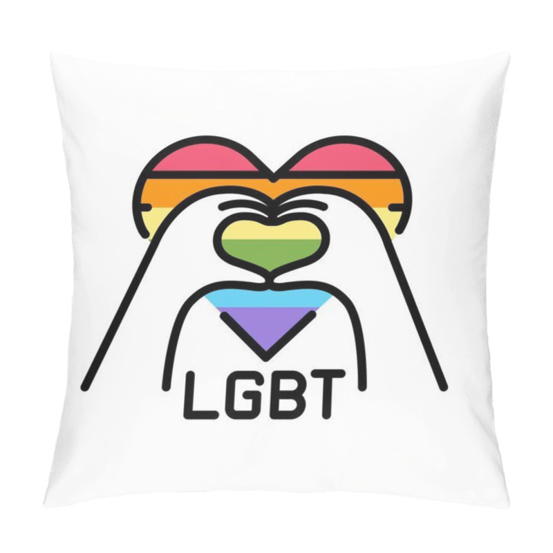 Personality  LGBT Line Icon. Vector Isolated Element. Pillow Covers