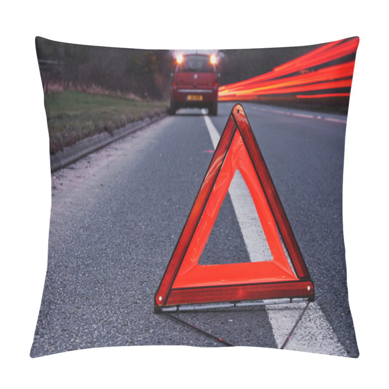 Personality  Broken Down Vehicle Busy Highway Pillow Covers