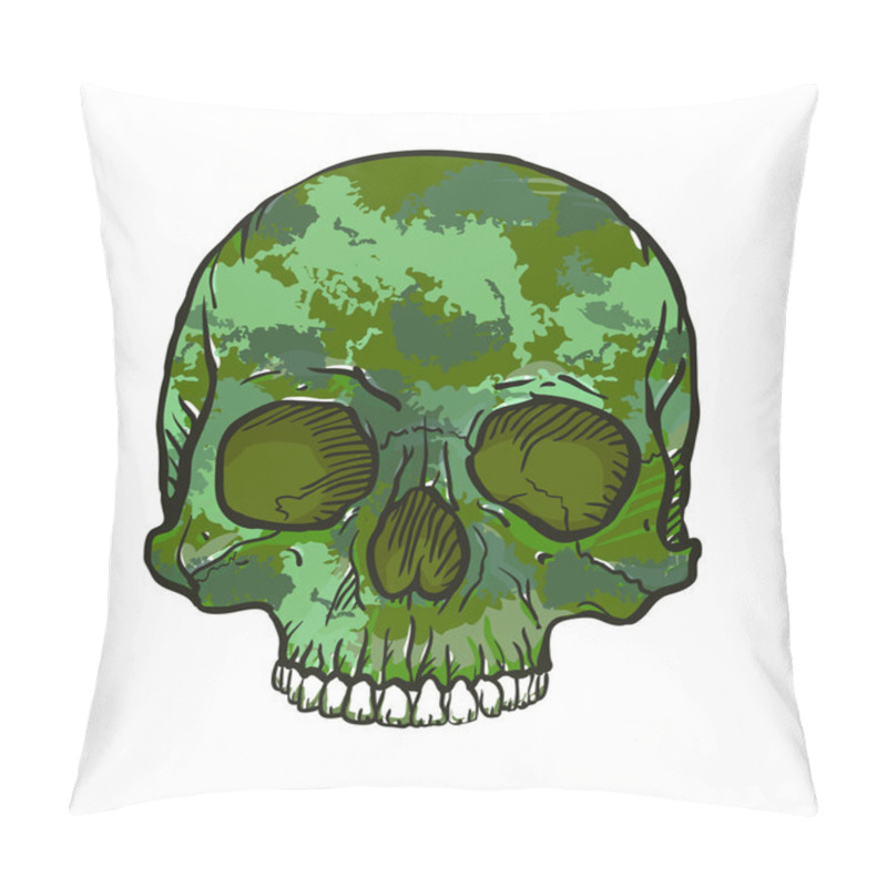 Personality  Camouflage Skull Pillow Covers