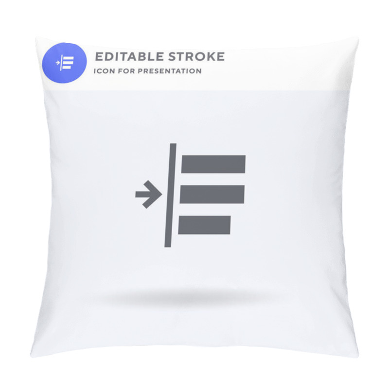 Personality  Indent Icon Vector, Filled Flat Sign, Solid Pictogram Isolated On White, Logo Illustration. Indent Icon For Presentation. Pillow Covers