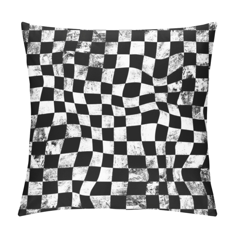 Personality  Grunge Chessboard Background Pillow Covers