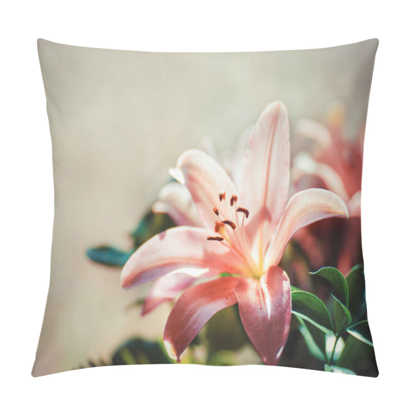 Personality  Pink Lily Flowers  Pillow Covers