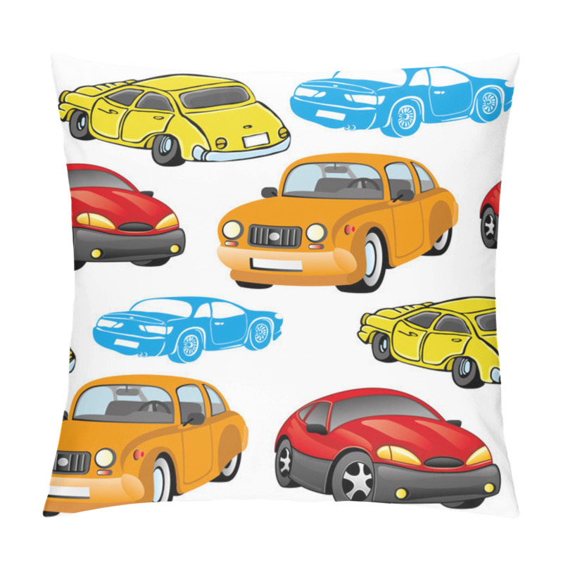 Personality  Vector Seamless Background. Cars. Pillow Covers