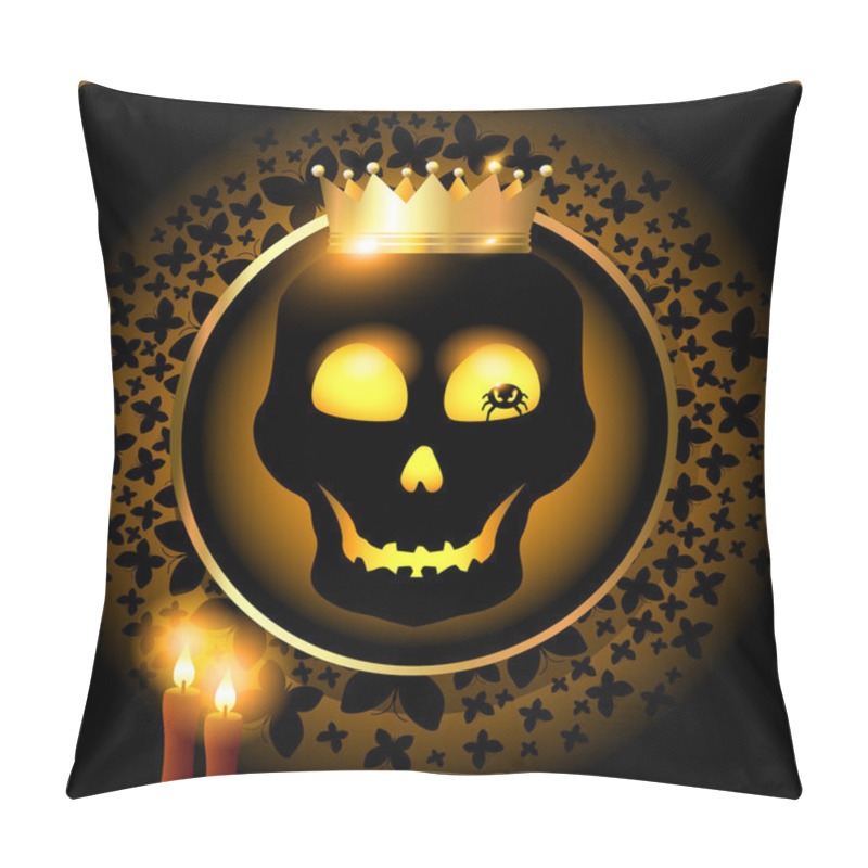 Personality  Halloween Skull Background Or Card Pillow Covers