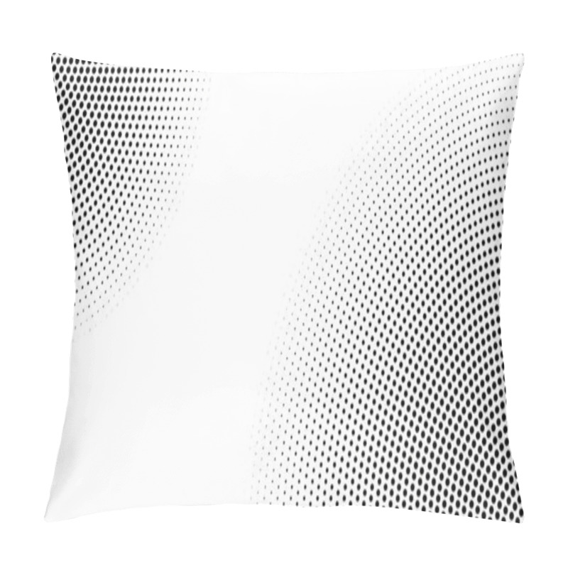 Personality  Halftone Vector Background. Monochrome Abstract Dotted Gradient Backdrop Pillow Covers