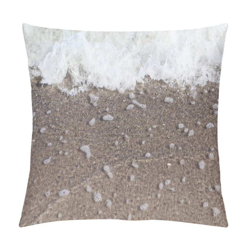 Personality  Wave Foam And Wet Sand On The Beach Pillow Covers