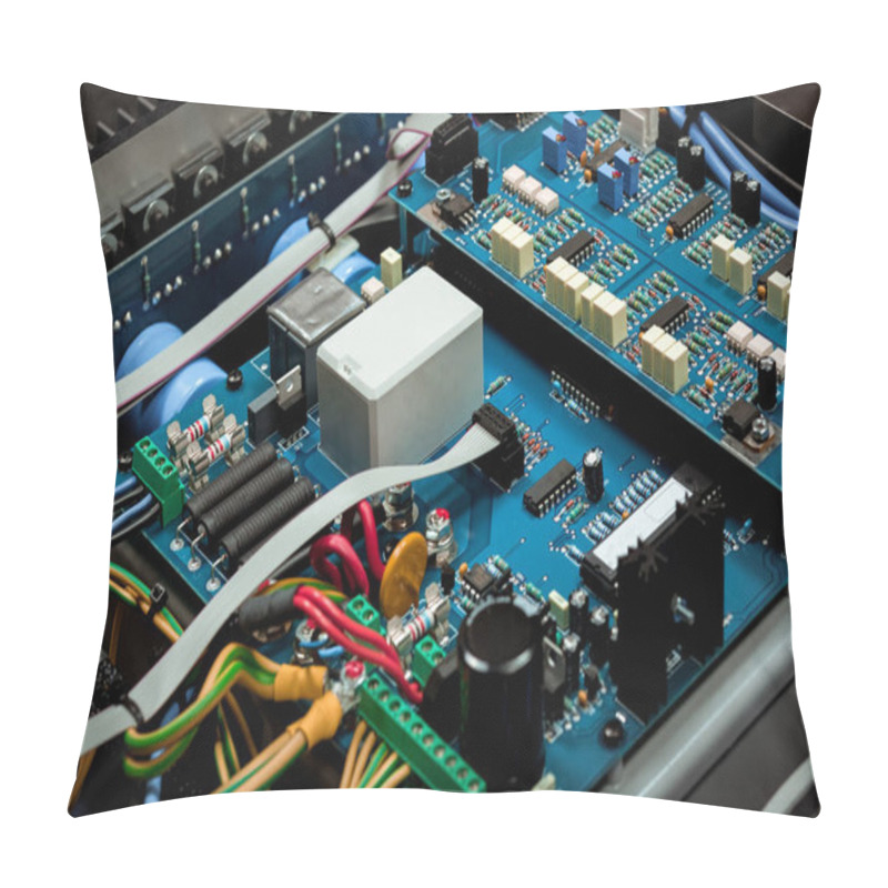 Personality  System Board Close-up View With Electronic Details And Components  Pillow Covers