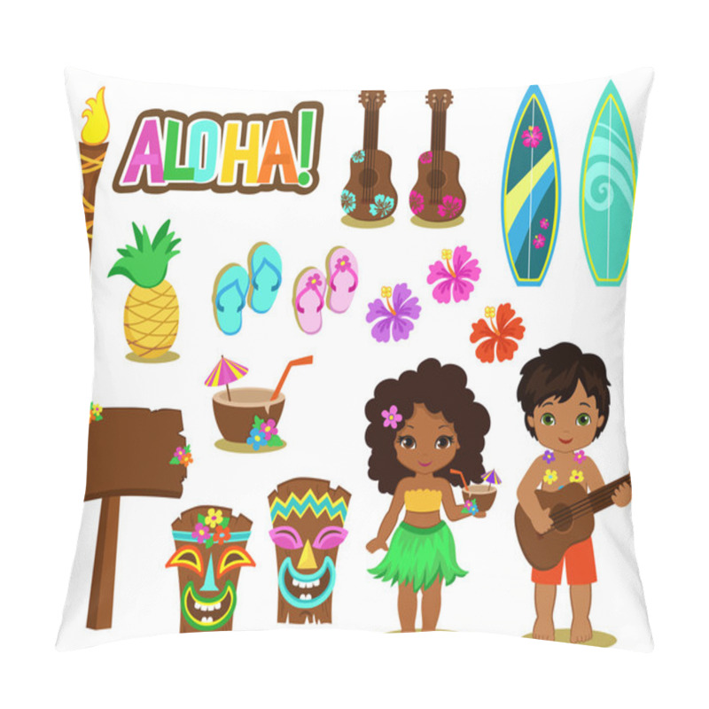 Personality  Vector Illustration Hawaiian Collection. Pillow Covers