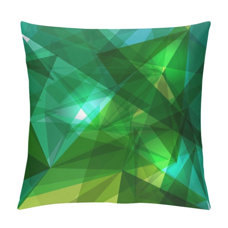 Personality  Blue And Green Geometric Transparency. Pillow Covers