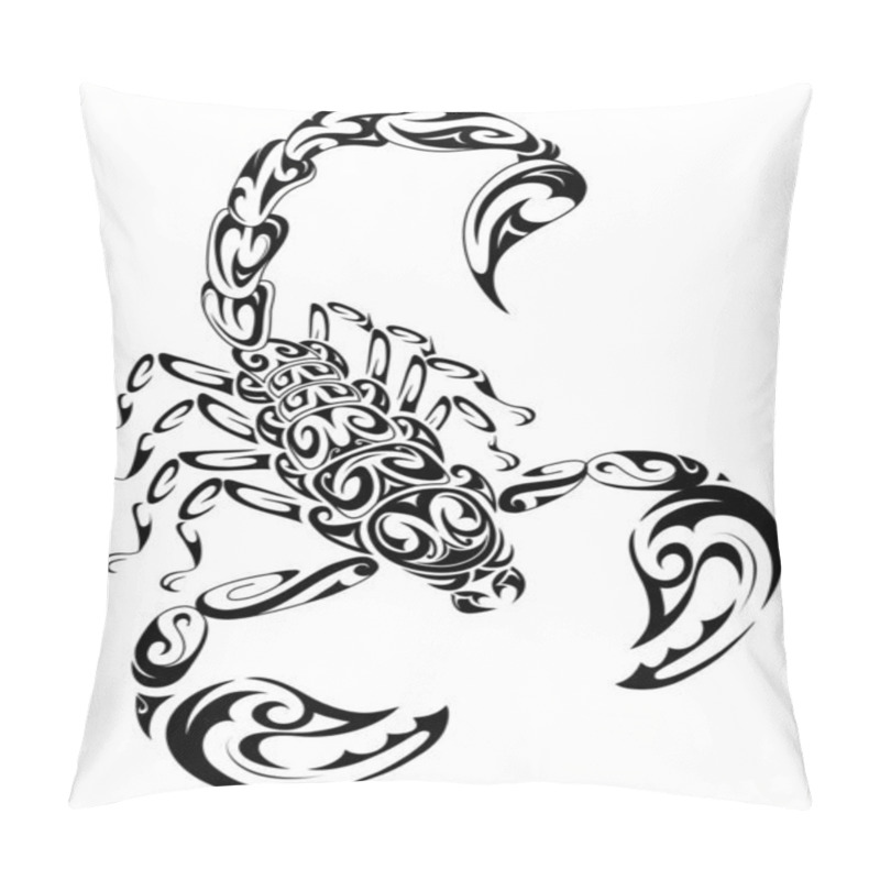 Personality  Tribal Style Scorpion Drawing Pillow Covers