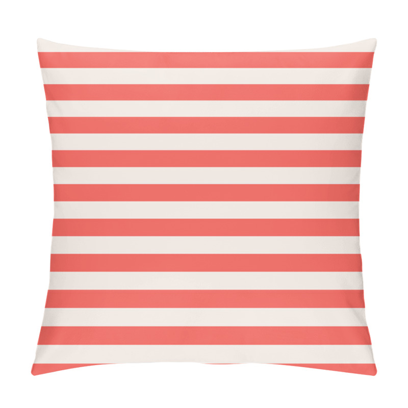 Personality  Red And Beige Horizontal Stripes Seamless Vector Background Pillow Covers