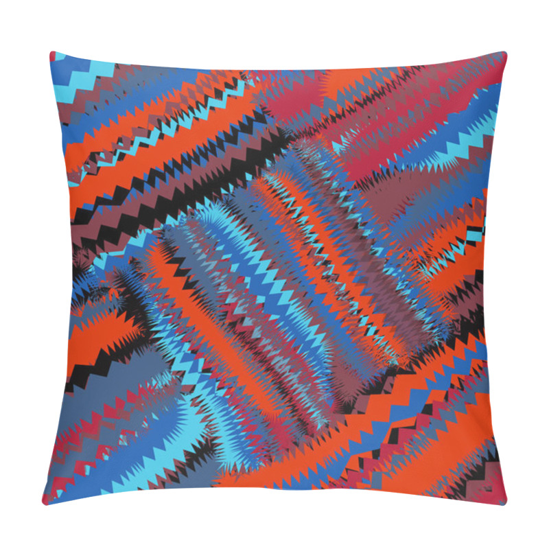 Personality  Seamless Diagonal Pattern With Grunge Striped Zigzag  Elements Pillow Covers