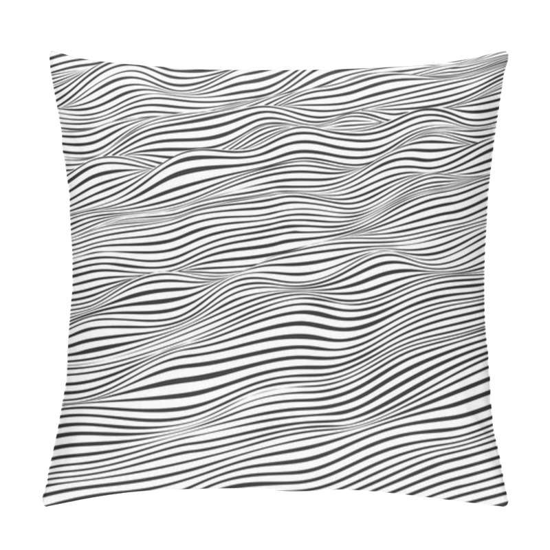 Personality  Black Strips Line Abstract Background. Vector Illustration Pillow Covers