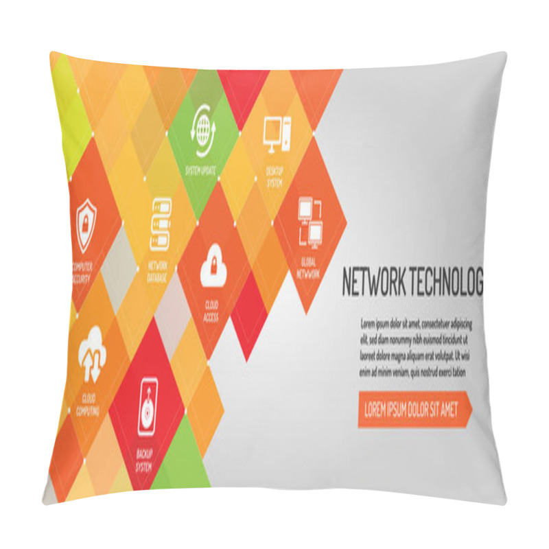 Personality  Network Technology Banner Pillow Covers