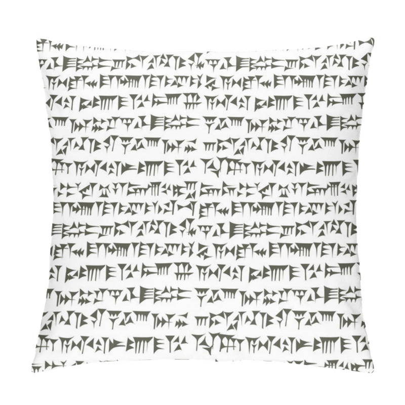 Personality  Ancient Cuneiform Assyrian Or Sumerian Inscripton Background Pillow Covers