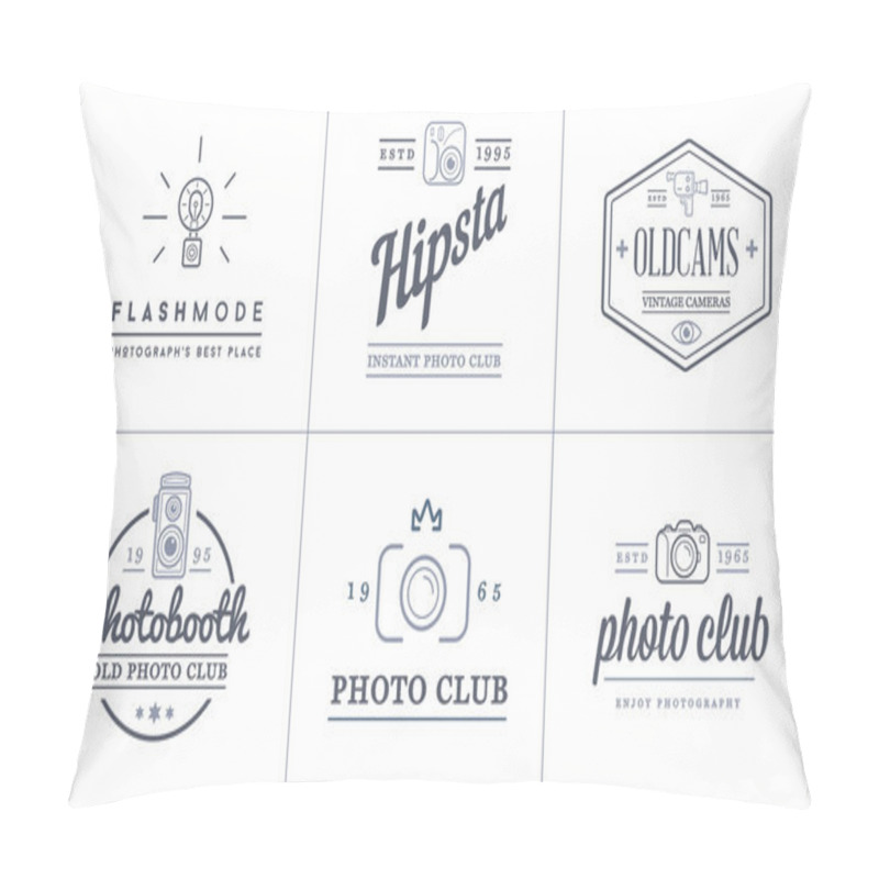 Personality  Photo Camera And Video Camera Icons Pillow Covers