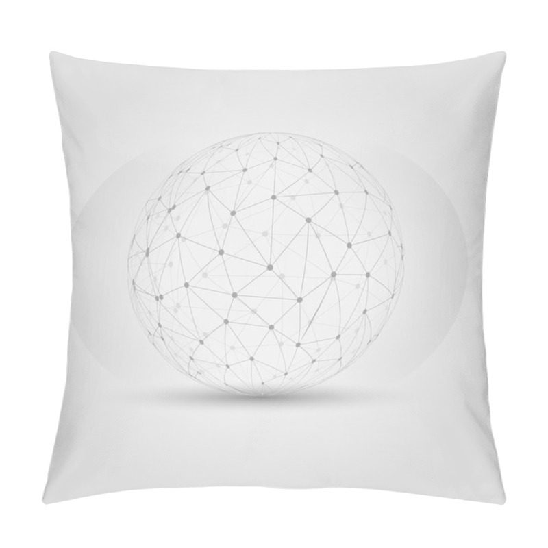 Personality  Ball Created From Messy Connected Dots Pillow Covers