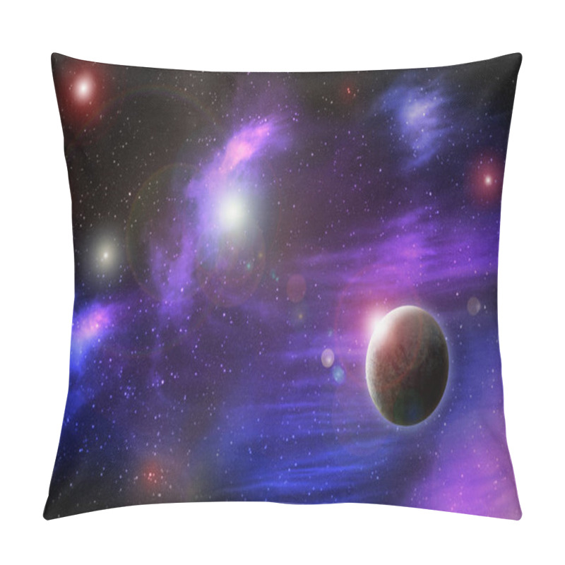 Personality  Unknown Planet From Outer Space. Space Nebula. Cosmic Cluster Of Stars. Outer Space Background Pillow Covers