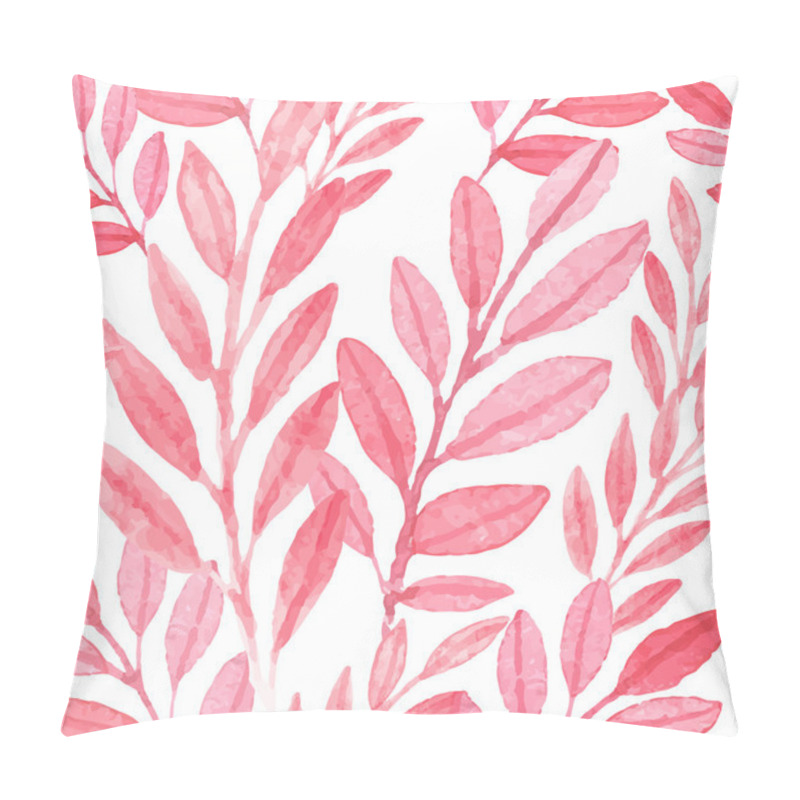 Personality  Seamless Vector Pink Pattern Of Leaves Pillow Covers