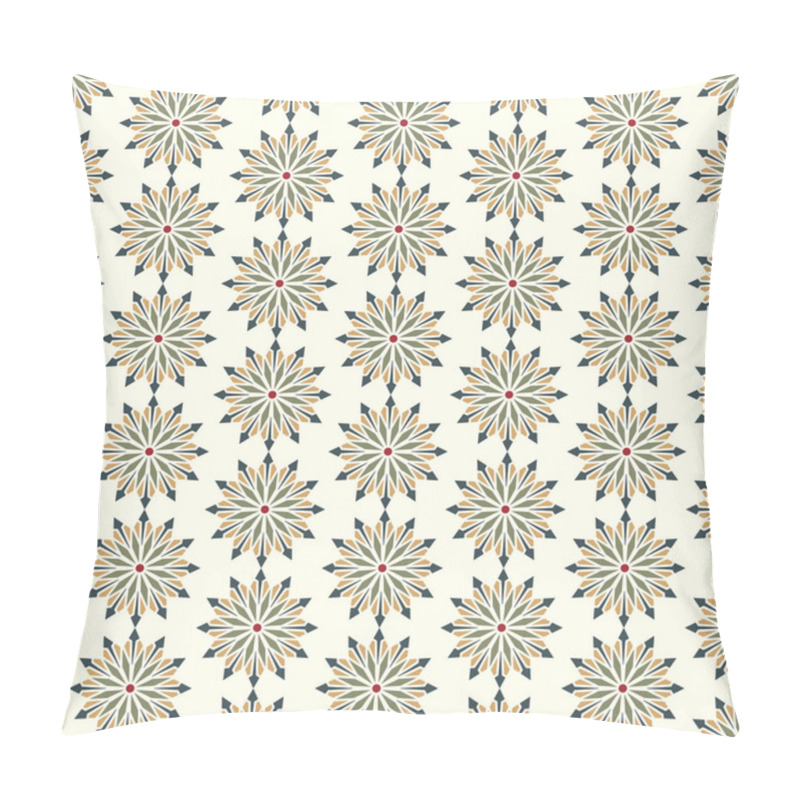 Personality  Dark Green Abstract Blossom And Arrow Shape Seamless Pattern Pillow Covers