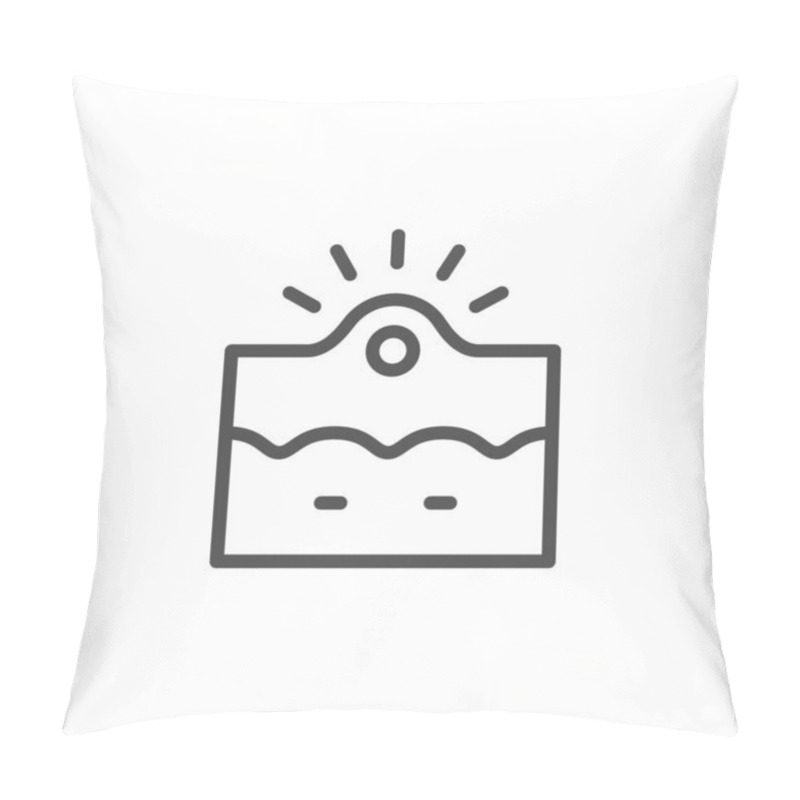 Personality  Acne Inflammation Line Outline Icon Pillow Covers