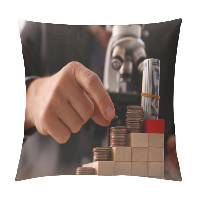 Personality  Hand Businessman In Suit Hold Quarter Pillow Covers