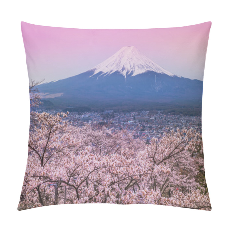 Personality  Mountain Fuji In Spring ,Cherry Blossom Sakura Pillow Covers