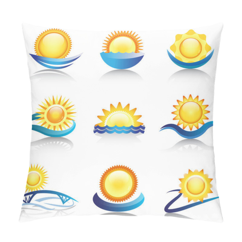 Personality  Sun Icon Collection Pillow Covers