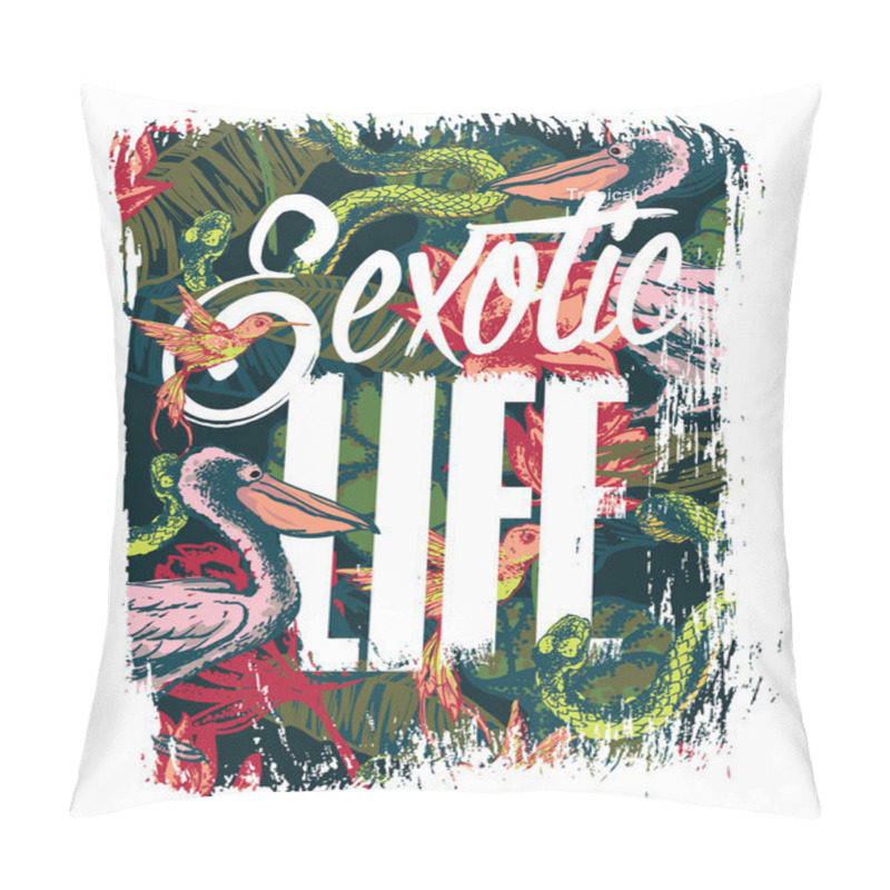 Personality  Tropical Exotic Print Pillow Covers