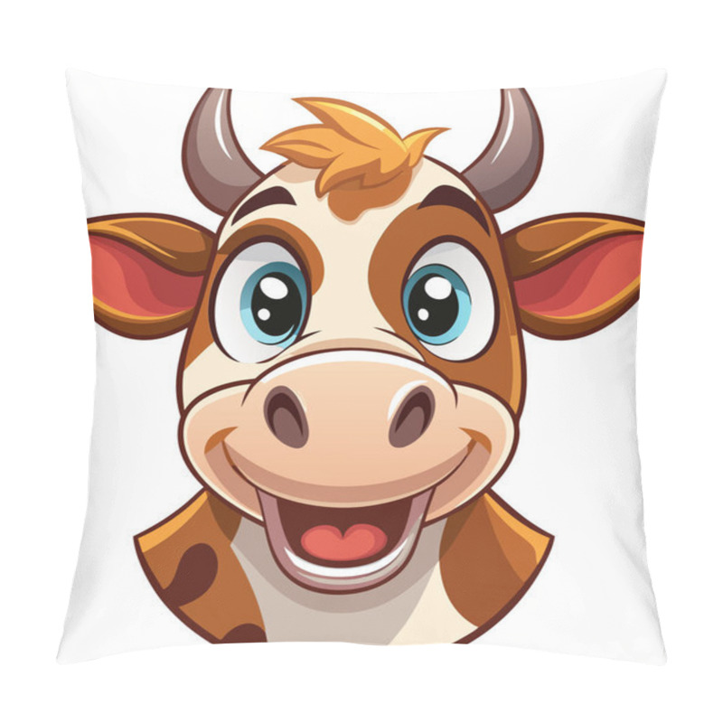 Personality  Cow Head Vector Kids Svg Printable Design Pillow Covers