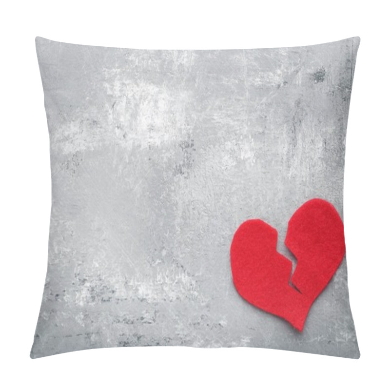 Personality  Broken Red Heart On  Table Pillow Covers