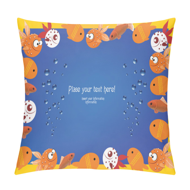 Personality  Vector Funny Fish,vector Goldfish Pillow Covers