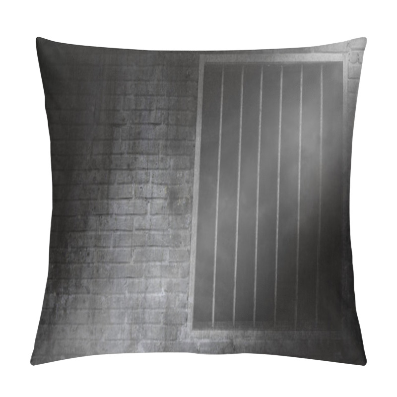 Personality  Light Beam With Smoke On Prison Window With Rusty Bars And Old B Pillow Covers