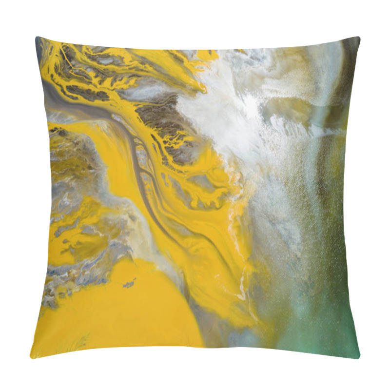 Personality  Aerial View Of Surrealistic Industrial Place. Human Impact On Th Pillow Covers