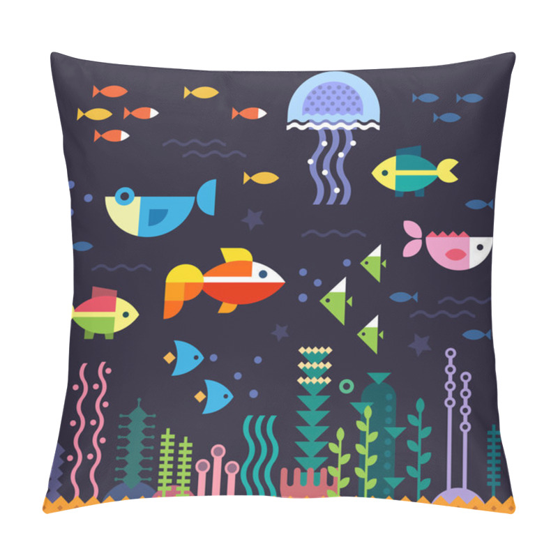 Personality  Sea Life. Underwater World Pillow Covers