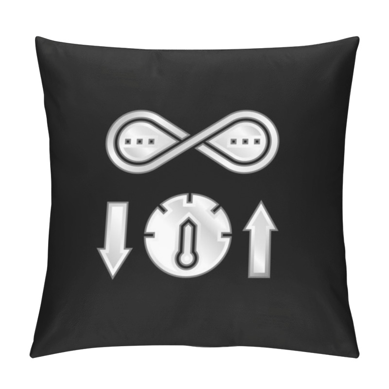 Personality  Bandwidth Silver Plated Metallic Icon Pillow Covers