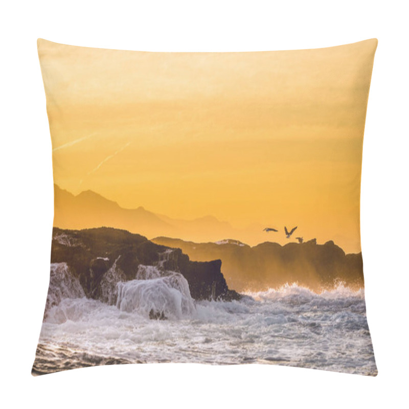 Personality  Sunrise Sea Landscape. Pillow Covers