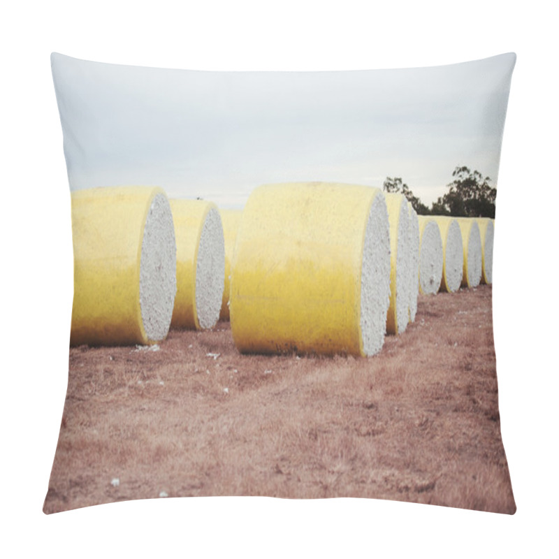 Personality  Bales Of Cotton In Oakey, Queensland Pillow Covers