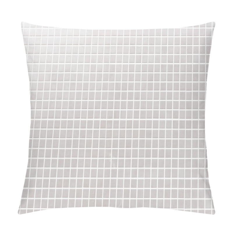 Personality  White Mosaic Tile Wall Pattern And Seamless Background  Pillow Covers