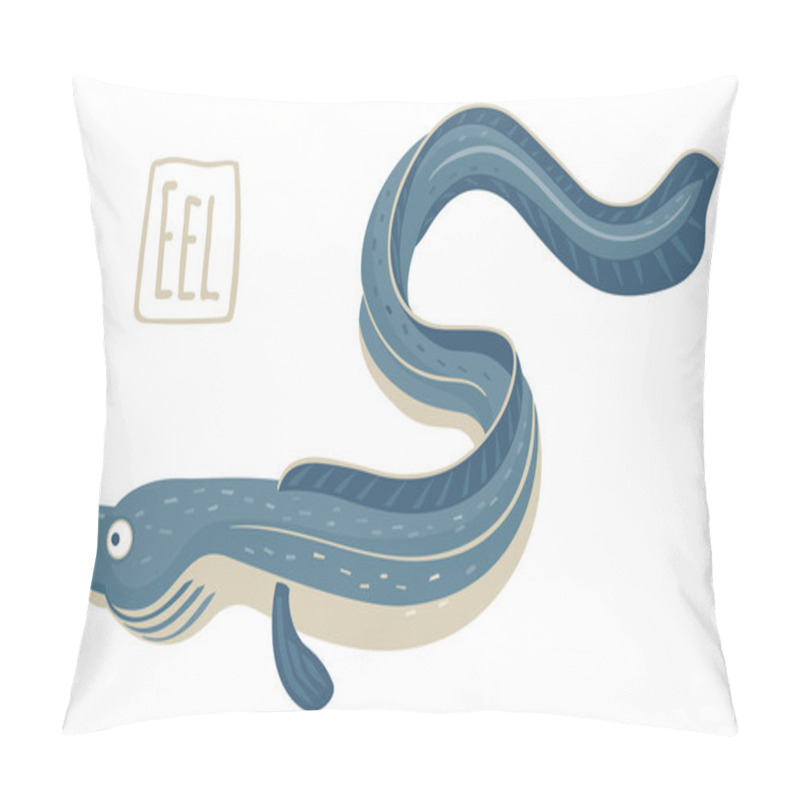 Personality  Eel, Vector Illustration Pillow Covers